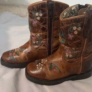 Shyanne Brown Floral Embroidered Boots